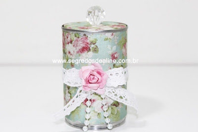 Reciclagem – Lata Decorada Estilo Shabby Chic